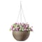 Gardenised Self Watering Bronze Hanging Basket Flower Planter-10 inch  QI003891 - alternate 1